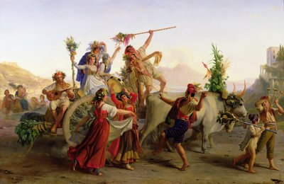 The Return of the Procession of the Madonna of the Arc, near Naples, 1827 by Louis Leopold Robert